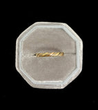 18ct Yellow and White Gold Twist Band Size L