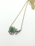 IxH Collab Early Emerald and Diamond Flower Necklace - Ishy Antiques