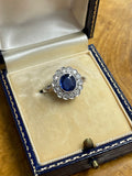 18ct Burma No Heat Sapphire And Diamond Ring