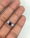 Victorian Platinum Sapphire and Diamond Ring - Ishy Antiques