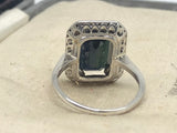Platinum and White Gold Sapphire & Diamond Rin