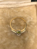 Edwardian 18ct Gold Peridot and Diamond Ring