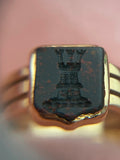 2/2 Late Victorian 18ct Castle Bloodstone Inatglio Ring