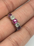 Reserved Victorian 18ct and Platinum Ruby and Diamond Ring - Ishy Antiques