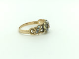 Victorian 15ct Gold Ruby and Split Pearl Ring - Ishy Antiques
