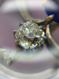 reserved Edwardian 18ct White Gold Sapphire and Diamond ring