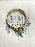 Victorian Turquoise Heart Dangle Ring