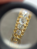 18ct Gold Five Stone Boat Ring
