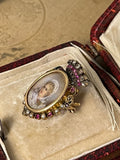 Victorian Crowned Portrait Brooch