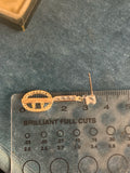 Platinum and Gold Diamond Buckle Earrings