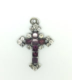 Georgian Garnet & Paste Cross Pendant - Ishy Antiques