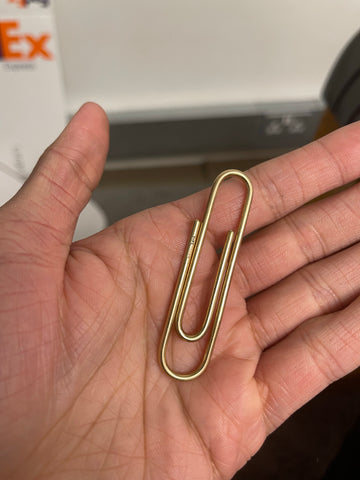 Reserved 9ct Gold Paperclip