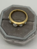 Victorian Pearl 5 Stone 18ct Gold Gypsy Ring
