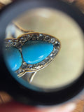 Victorian Double Heart Turquoise ring