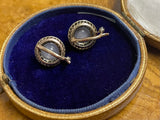 Reserved 18ct Gold and Silver Star Sapphire And Diamond Earrings