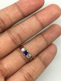 18ct Gold Diamond and Sapphire Ring - Ishy Antiques