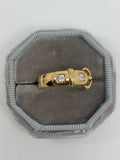 18ct Yellow Gold Diamond Buckle Ring