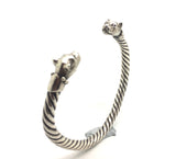 Sterling Silver Big Cat Bangle