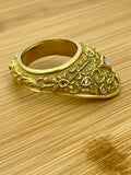 Mughal Gold and Diamond Set Archers Ring