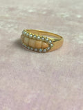 18ct Gold Victorian Coral and Pearl Ring