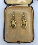Victorian Etruscan Revival 15ct Gold Earrings