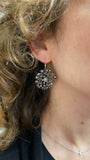 18ct Gold and Silver Georgian Rose Cut Diamond Earrings