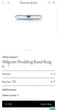 Tiffany & Co Platinum Classic Milgrain Wedding Band