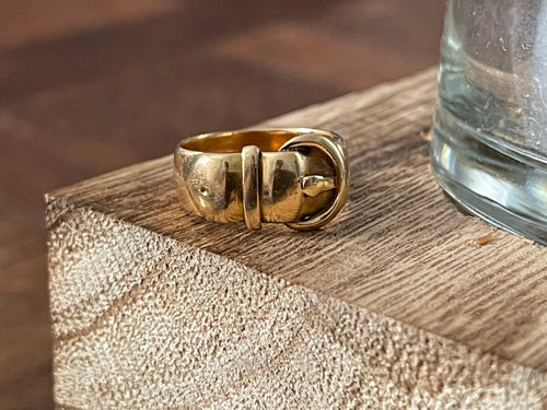 Gold buckle ring shop for sale