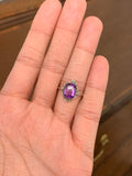 Buff Top Art Deco Amethyst Ring