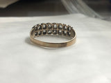 Late Georgian / Early Victorian Old cut diamond two row ring