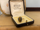 Antique Tiger’s Eye and Diamond Ring