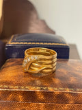 Private Sale A. Antique 18ct Gold Diamond Snake Ring