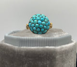 15ct Victorian Turquoise Button Ring