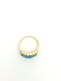 18ct Gold Turquoise & Pearl Dress Ring - Ishy Antiques