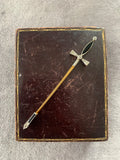 Art Deco Onyx and Diamond Sword Jabot Pin