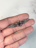 Reserved Edwardian Garnet and Diamond Winged Brooch