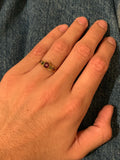 15ct Gold Garnet and Emerald Victorian 5 stone ring