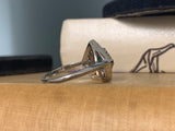 18ct Shield Emerald and Diamond Ring