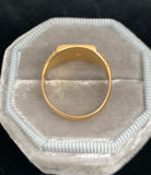 21ct Yellow Gold VH signet ring
