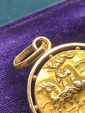 18ct Coin of Arethusa Decadrachm Medallion Pendant
