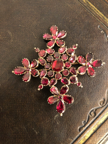 Georgian Garnet Brooch