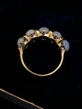 Edwardian 18ct Gold Opal and Diamond Five Stone Ring
