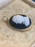 Victorian 15ct Shakespeare Cameo Pendant