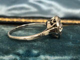 Art Deco Old Cut Diamond Cluster Ring