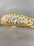18ct Gold Five Stone Boat Ring