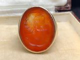 Victorian Carnelian Intaglio Ring