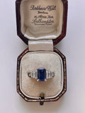 Reserved Platinum Sapphire and Diamond Dress Ring