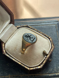 On hold 18ct Gold Lion Rampant Intaglio Ring
