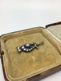 Georgian Rose Cut Diamond Lyre Pendant - Ishy Antiques