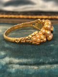 Early Victorian Turquoise and Pearl Ring
